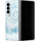 Blue and White Tie Dye Galaxy Z Fold4 5G Skin